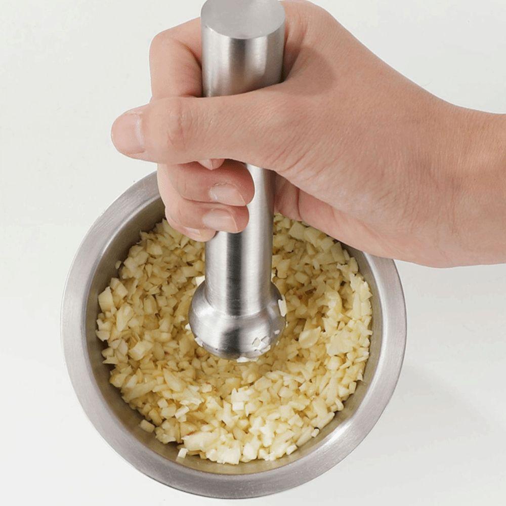 Antislip Base Garlic Mortar Set 304 Stainless Steel Mortar and Pestle Set  Home Kitchen
