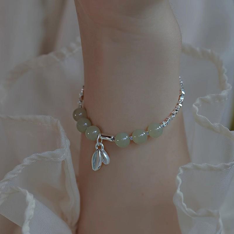 Bracelet élégant en argent sterling avec perles – Cadeau de luxe léger et exquis pour petite amie et bijou tendance