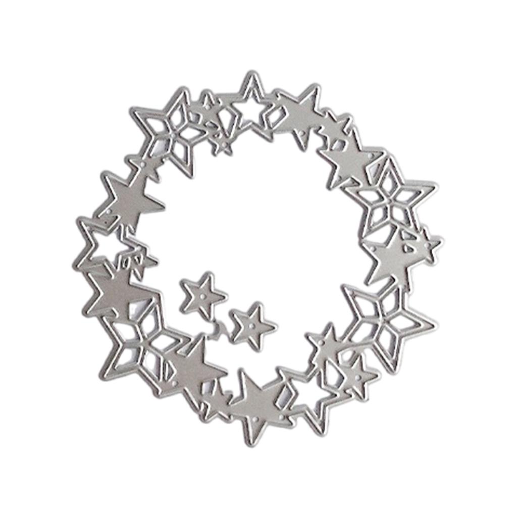 Circle Star Frame Cutting Dies Metal Die Cuts Embossing Molds Star Cuts Stencils for Scrapbooking Album Card Decoration