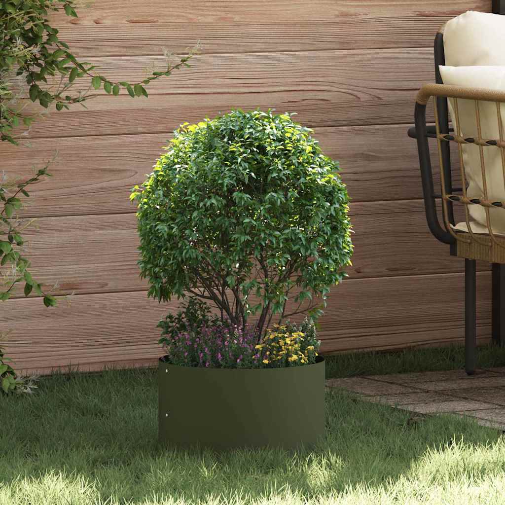 Plant Ring Olive Green 30 X 30 X 20 Cm Cold Rolled Steel