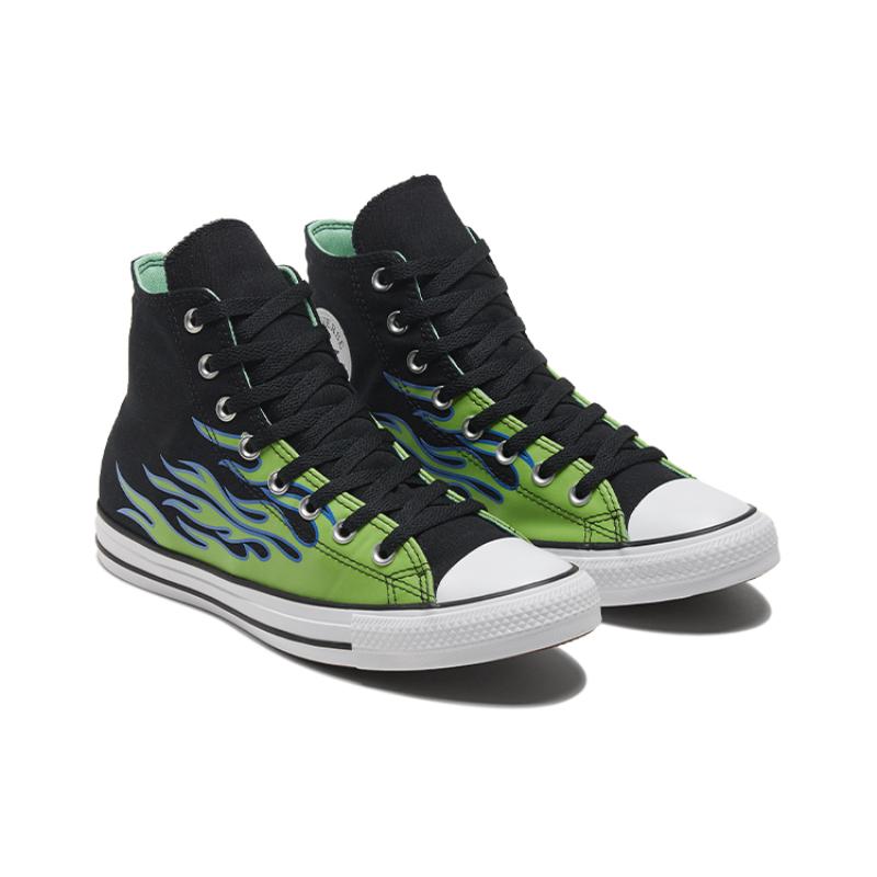 Converse Chuck Taylor All Star Comfortable and Versatile High-Top Canvas Unisex Black, Blue and Green