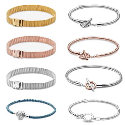 Classic Series Plated Color Heart Bracelet Fit Original Beads Charms DIY Jewelry Pendant Bead Gift For Women