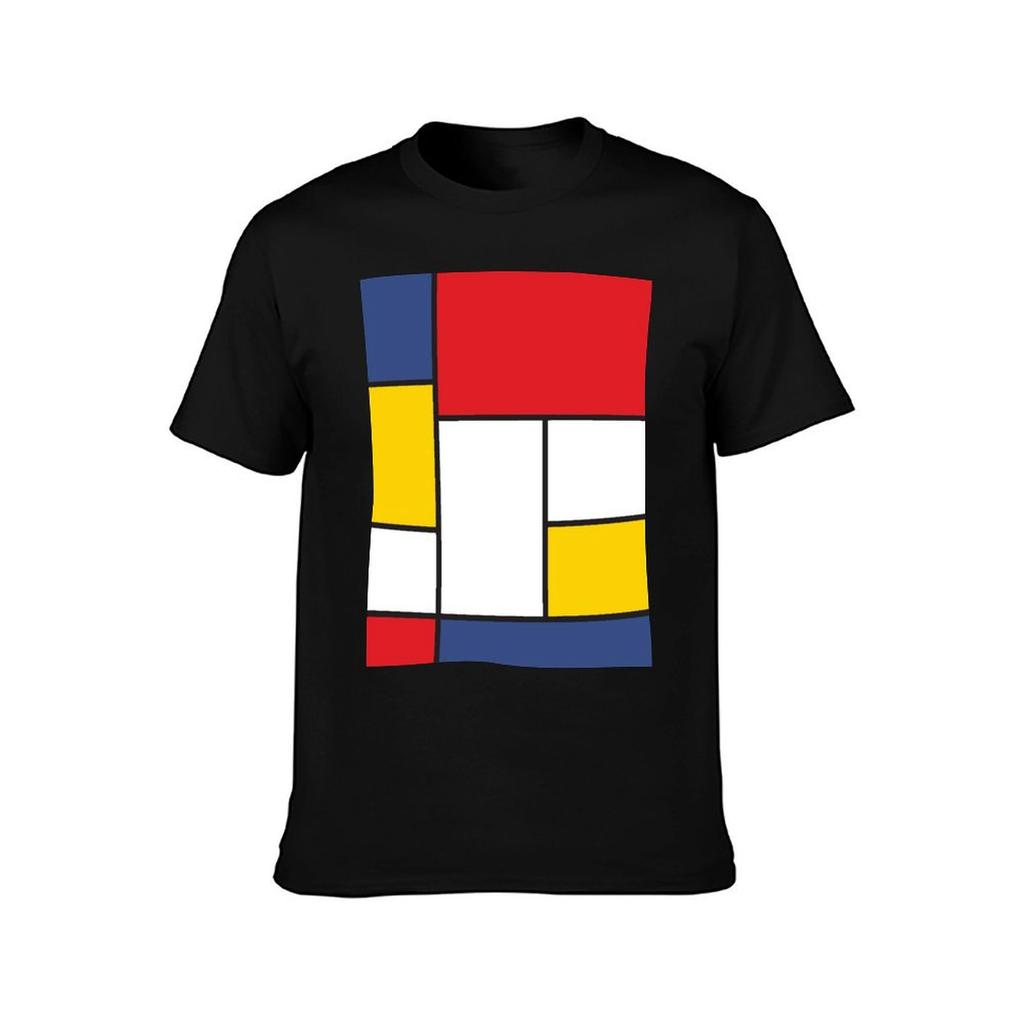Pacchetto magliette Mondrian Con magliette Maglietta cotone stampe di t lo Stile