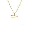 Collana a Catena Figaro a T da Donna - Semplice Collare Choker di Design Gioiello per la Clavicola