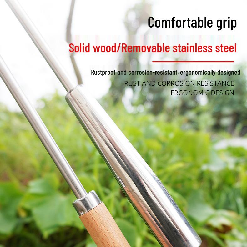 Manganese Steel Weeding Tool: Root Removal, Soil Loosening, Multifunctional Shovel for Gardening and Planting.