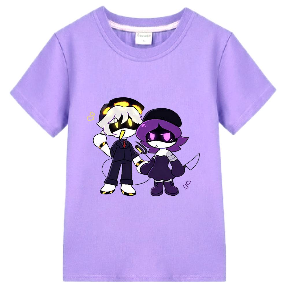 100% Cotone Gioco Droni Assassini T-shirt per Bambini Stampa Cartone Animato Magliette per Bambini Streetwear Ragazzi Ragazze Top Casual Girocollo Manica Corta