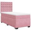 Cadre de lit avec matelas - Maison Exclusive - 80x200 cm - Velours rose - Tête de lit réglable