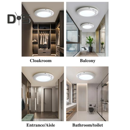 Motion Sensor Ceiling Light with Remote Control 3 Color Temperatures Dimmable Easy To Install Magnetic Wireless Ceiling Light