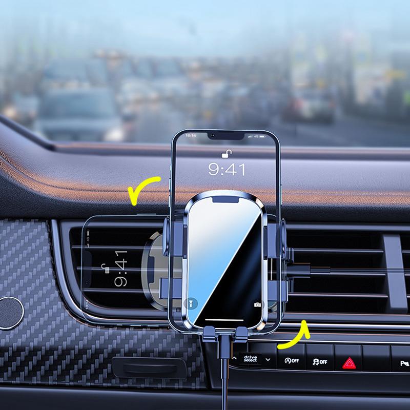 Universal Phone Holder In Car Mobile Mount Stand Air Vent Hook Clip Car Phone Holder for IPhone Xiaomi Samsung Cellphone Support