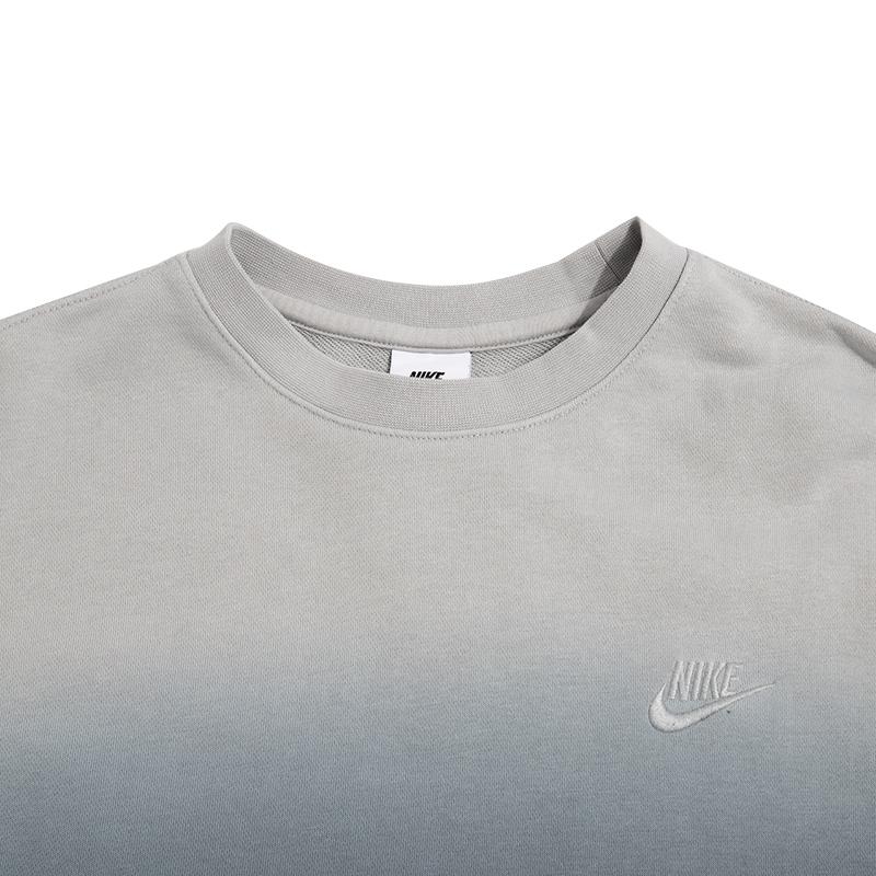 Nike Logo Print Casual Loose Long Sleeve Crew Neck Sweatshirt Men Tops Blue DQ4628-070