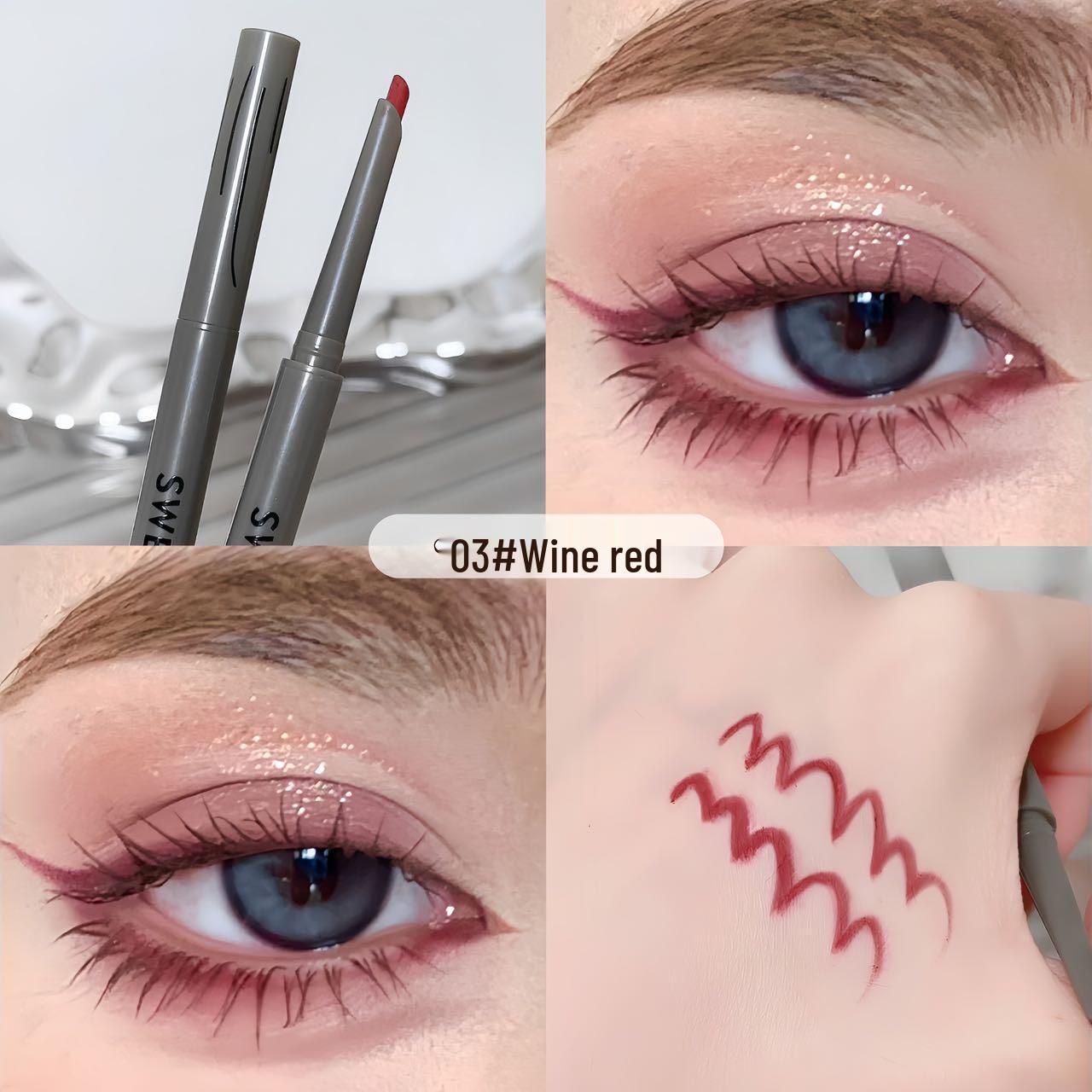 Süßer Minz-Katana Eyeliner Gelstift: Langlebiger, wasserfester, schweißfester, wischfester Seidenraupe Unterlid-Lidschattenstift.