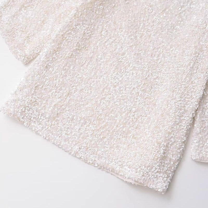Araltay New Arrival Fashion Style Women's Clothing Fashion All-Match Casual Minimalist Sequin Bows Short Dress