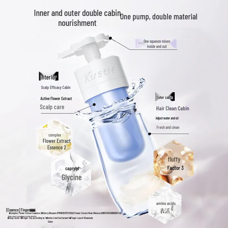 Kustie Dual Chamber Shampoo Set