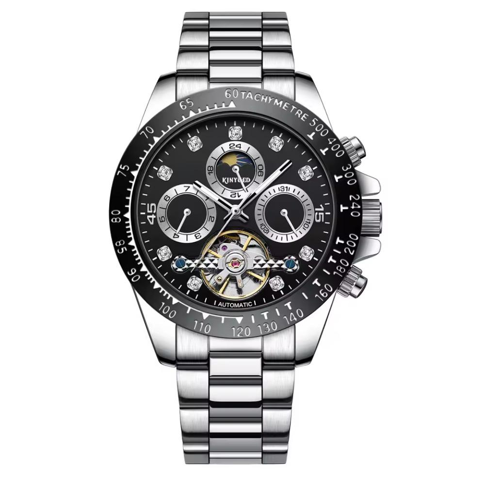 KINYUED  2026 New Men's Automatic Mechanical Watch Stainless Steel Waterproof Watch