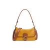Tabby 26 Color Block Classic Buckle Closure Leather Shoulder Bag Women Shoulder Bag Gold Brown C5261-B4SZ9