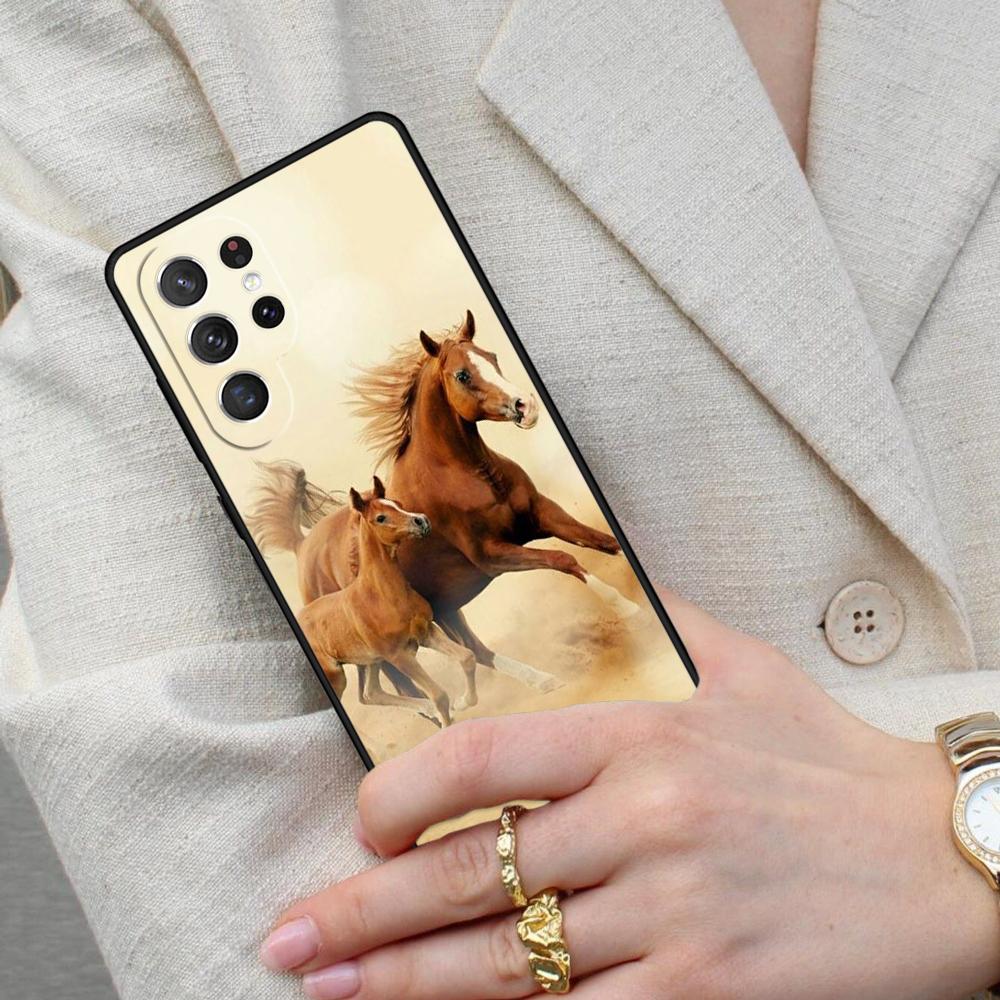 Animal Steed Horse Cell Phone Case for Samsung Galaxy S26 Ultra S25 S24 S23 S22 S21 S20 Note10 Cover