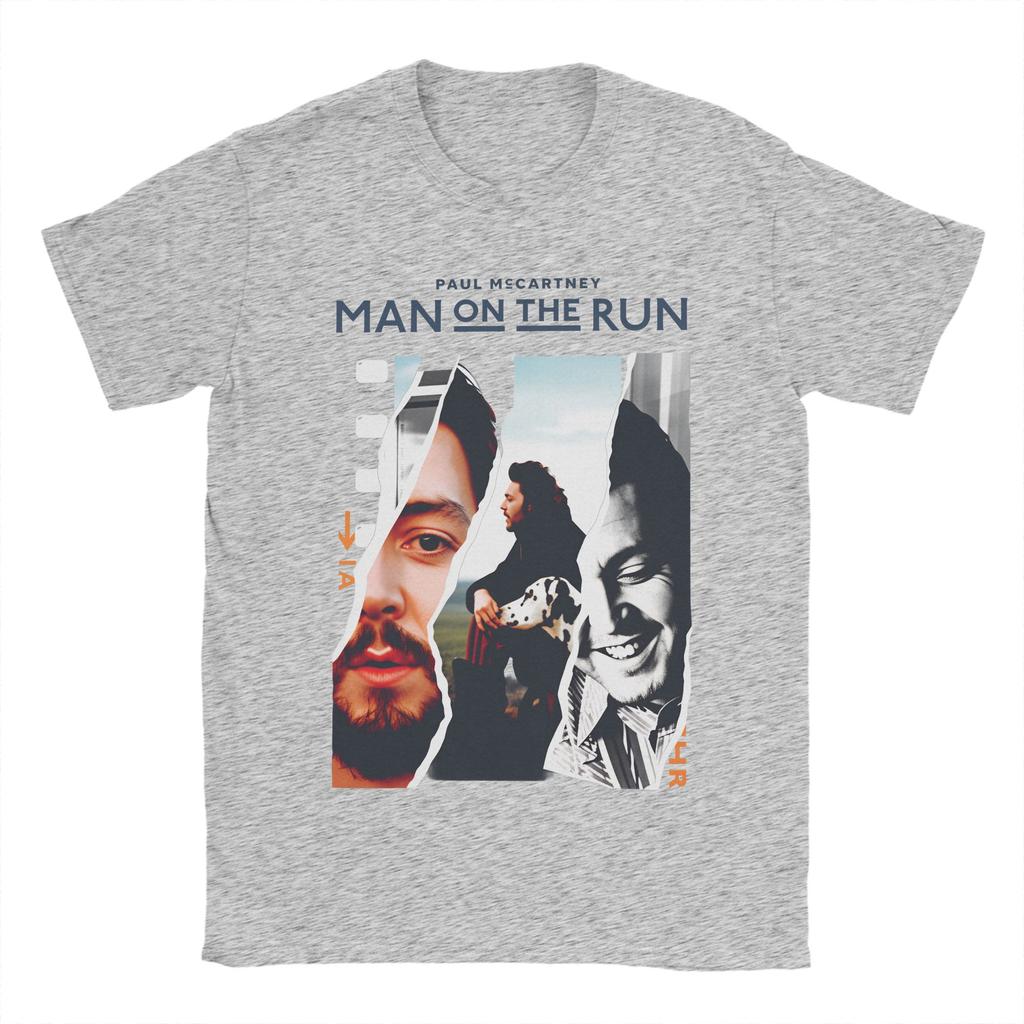 PaulsMcCartneys Unisex On The Run Unisex T Shirt Humor Tees Short Sleeve Crewneck TShirt Cotton Plus Size Clothes