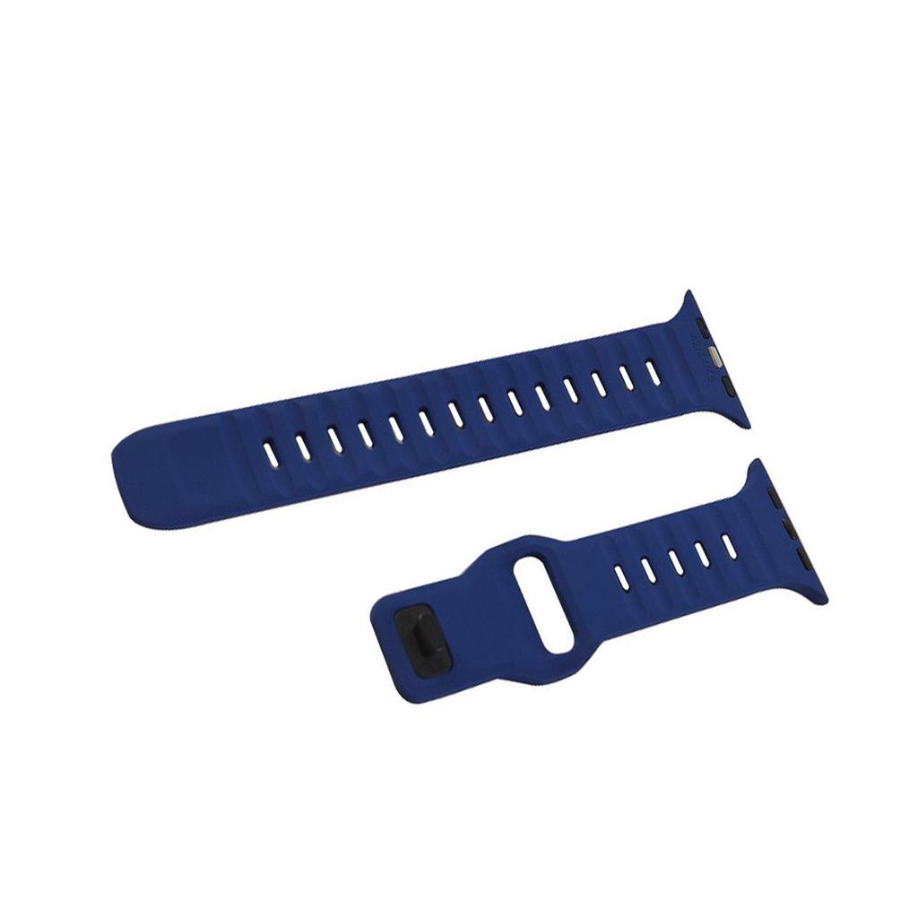 iWatch 7 Diamond Buckle S9 Silicone Strap with Wave Pattern for Apple Ultra Watch