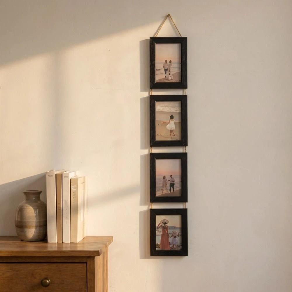 Linked Photo Holder Wall Art Picture Frame 6-Inch Vertical Photo Wall Bedroom
