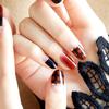 Glam Shell&Glitter Nail Stickers 24pcs | Self-Adhesive Strips, Bold Chic Mix, Quick 5-Min Manicure