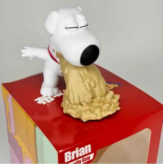 10Cm Animation Family Guy Puking Brian Stewie Duck Suit Pvc Action Figures Desktop Decoration Model Collectible Statues Toys Gifts