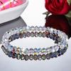 Square Imitation Crystal Chain Bead Bracelet Bohemian Style Glass Crystal Bracelet Simple and Sweet Bracelet Jewelry
