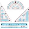 8 Pcs Compass/Math Set for Students with Shatterproof Storage Box, Geometry Set for School, Includes Ruler, Protractor, Compass, Pencil,Pencil