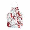 Halloween Fake Blood Apron with Handprints Oil Resistant Costume Party Stage Prop Apron