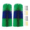 Two Livestock Scratch Cattle Scratcher for Itching Horse and Cow Scratcher Full Massage Animal Back Scratch Brush Brushes, Relief, Brush, (Green)