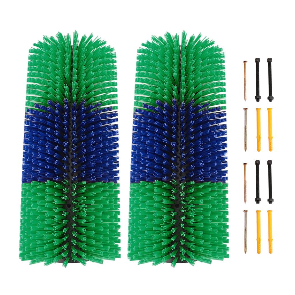 Two Livestock Scratch Cattle Scratcher for Itching Horse and Cow Scratcher Full Massage Animal Back Scratch Brush Brushes, Relief, Brush, (Green)