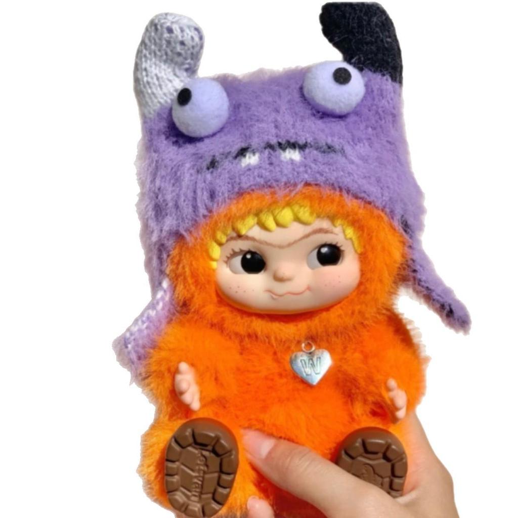 WAKUKU Trendi Parti Kör Kutu Figür Peluş Bebek Sırt Çantası Anahtarlık Kızlar İçin Hediye