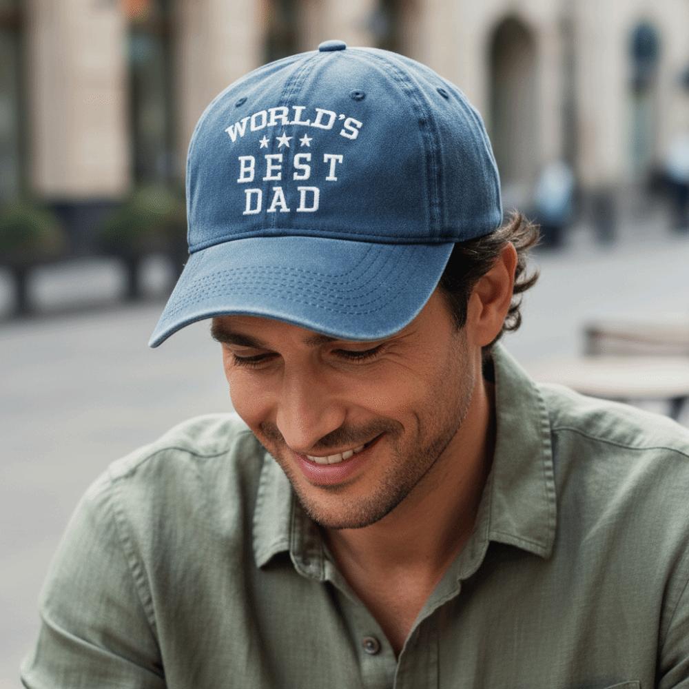 Adjustable World's Best Dad Caps Vintage Baseball Cap Fashion Outdoor Sunscreen Hats  Father's Gift