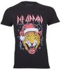Official Def Leppard Holiday Leppard T Shirt Christmas Logo New Black S To 2XL