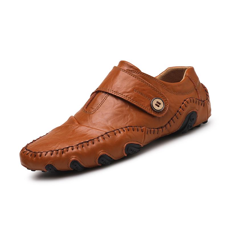 

New Spring Men s handmade leather shoes, genuine leather casual shoes, breathable leather shoes, large size, walking 38-48 41