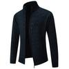 New Men's Sweater Korean Style Autumn and Winter Jacquard Trendy Casual Diamond-shaped Stand-alone Sweater Cardigan Jacket