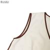 ZANZEA Women Elegant V-Neck Loose Casual Sleeveless Long Dress