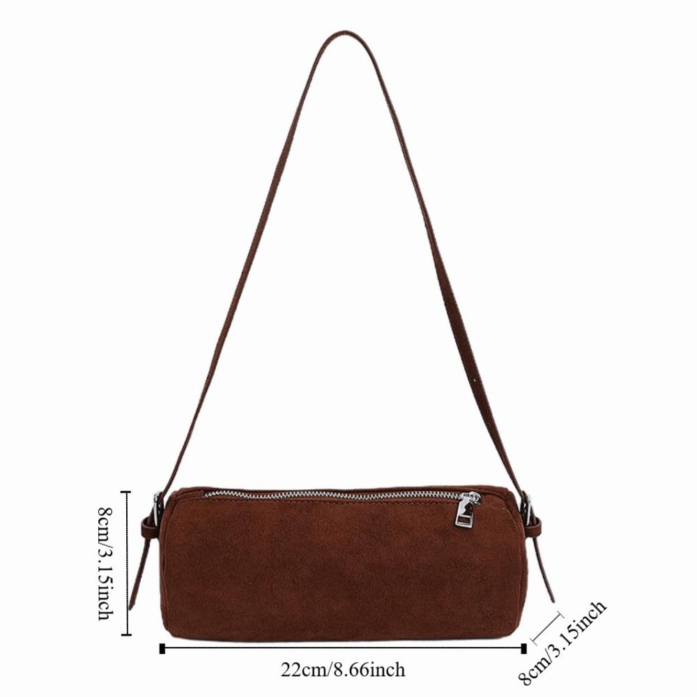 Handbag Suede Pillow Handbag Shoulder Bag Solid Color Tote Bag Casual Slouchy Hobo Bags  Holiday