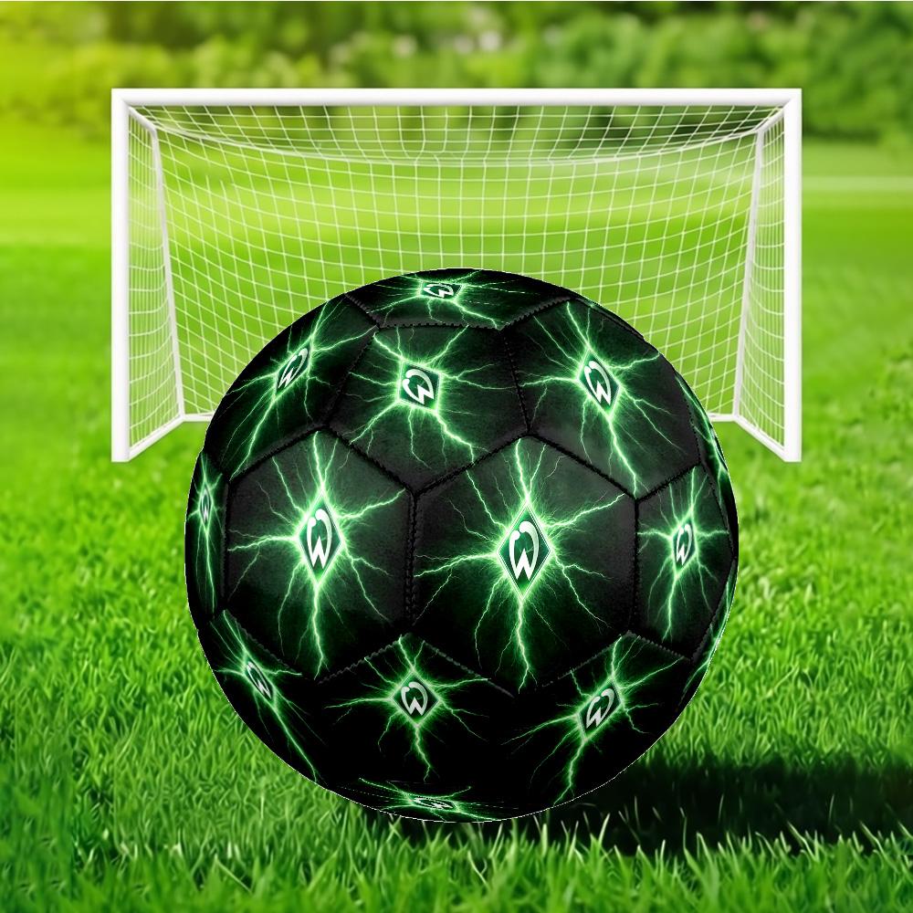 Grünes Tech-Emblem Fußball Größe 5 Fußball, Maschinengenäht, Weich und Komfortabel, Geeignet für Training und Spiele Fan-Geschenk