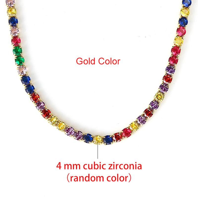 Sexy Choker Iced Out Tennis Chain Necklace For Women Luxury Cubic Zirconia Crystal Short Hiphop Neck Accessories Jewelry OHN016