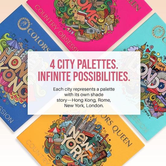 Colors Queen Country Obsession Eyeshadow Palette – London, 21.5g | 9 Highly Pigmented Eyeshadow Palette with 2 Blusher, 1 Highlighter & 1 Bronzer