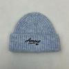 Autumn and winter original new letter embroidery knitted hat to keep warm and show the face, small ear protectors and versatile wool hat