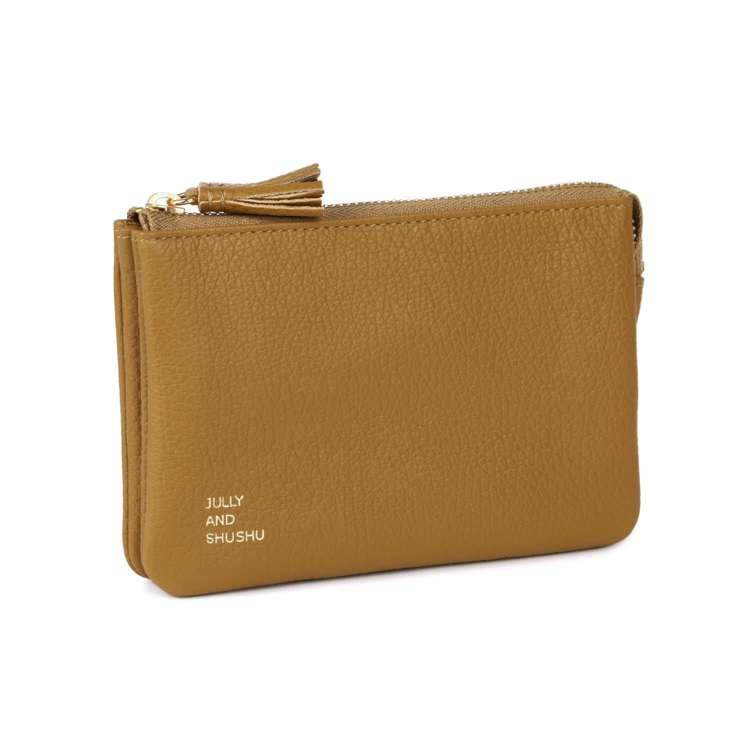 

AND Mini Wallet Cashless Italian Leather Light Wallet Wallet Pouch Present Small Wallet Travel IC Card Watermelon [JULLY SHUSHU] (Oak)