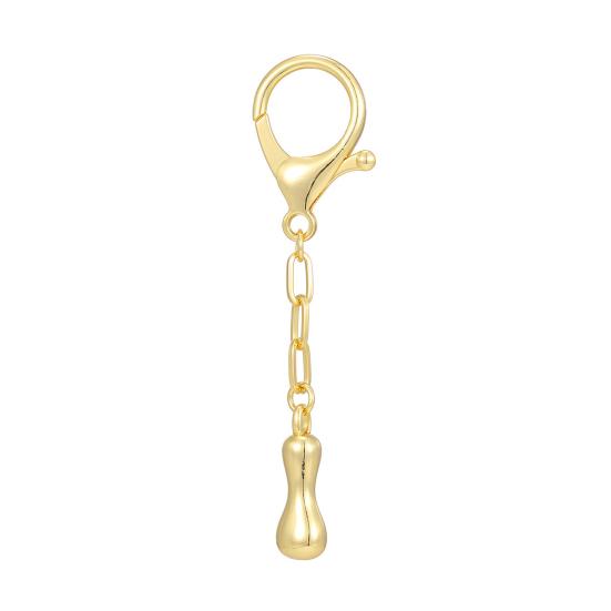 Letter Keychain Mini 3D Alphabet Charm Matte Glossy Golden Plating Key Chain with Lobster Clasp Bags Keys Bracelets Accessories