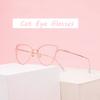 Women Blue Light Blocking Computer Glasses Fashion Metal Cat Eye Eyeglasses Frame Anti Radiation Transparent Optics Eyewear