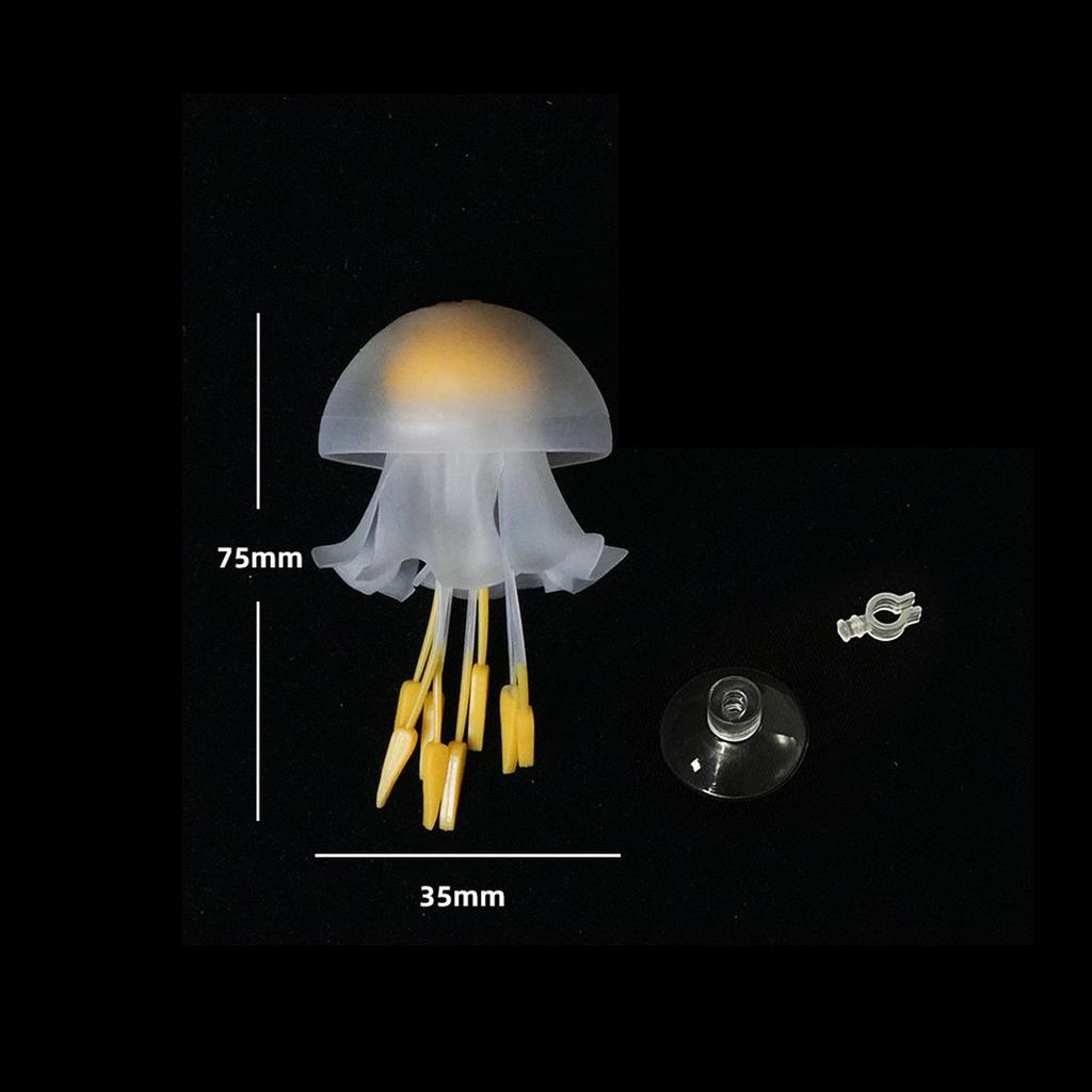 3 Stück Leuchtende Quallen Aquarium Dekoration Artikel Sicheres Silikon Aquarium Dekoration Geeignet für Verschiedene Aquarien