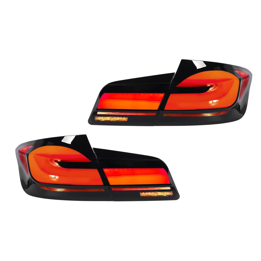 G30 LCI Look LED Tail Lights Rear Lamp Smoked White for 5 Series F10 Sedan M5 2010 to 2016