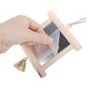 Creative Parrot Bird Mirror Toy with Small Bells Articles Parrot Interactive Pet Bird Toy for Parrot Bird Swing Toy