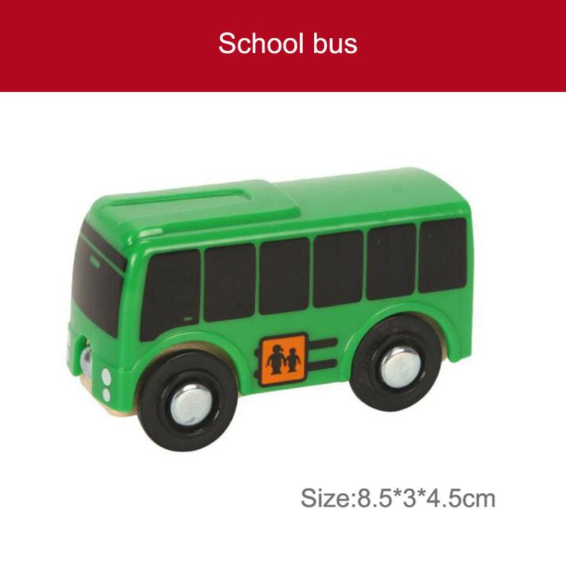 Wooden Magnetic Train Car Locomotive Toy Wood Railway Car Accessories Toys for Kids Gifts Fit Wood Biro Thomas Tracks