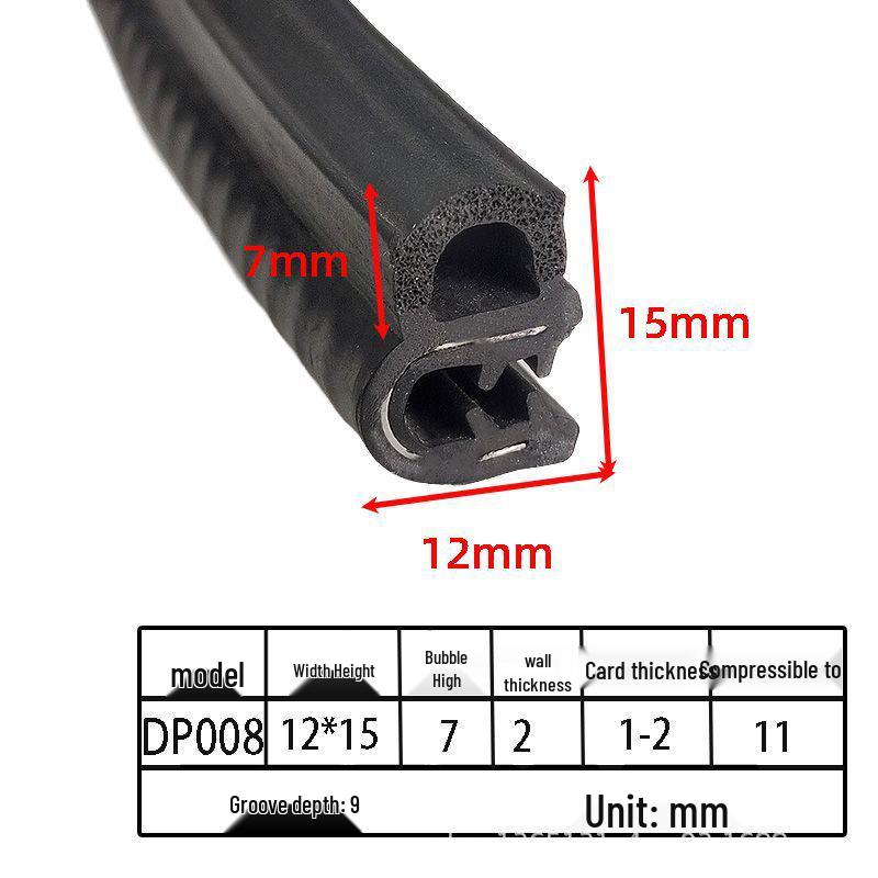 U-förmige Gummi-Schaumstoff-Dichtungsstreifen für Schränke und Autotüren
