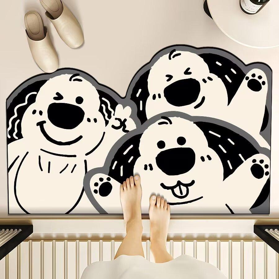 Diatom Mud Style Floor Mat Household Bathroom Floor Mat Entrance Door Mat Bathroom Absorbent Foot Mat